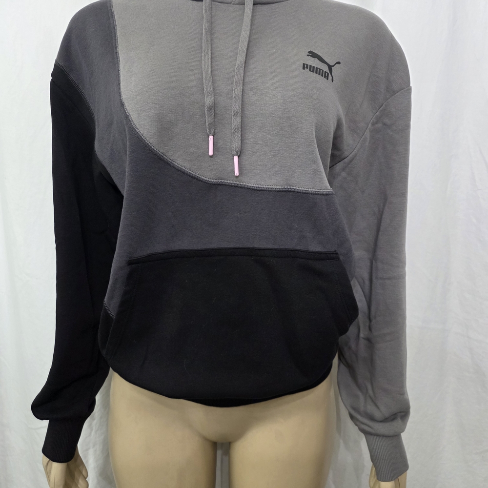 Puma Women's Two-Tone Gray and Black Sweatshirt